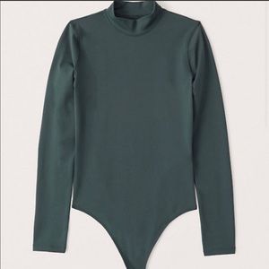 Abercrombie Long-Sleeve Seamless Fabric Mockneck Bodysuit